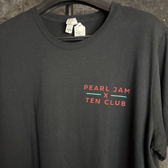 Pearl Jam X Ten Club 2021 T Shirt Adult XL Black Double Sided Fan Club - Picture 3 of 7